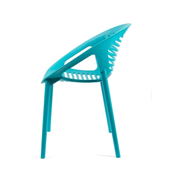 Tyrkysovomodrá plastová záhradná stolička Joanna – Bonami Selection-image-2