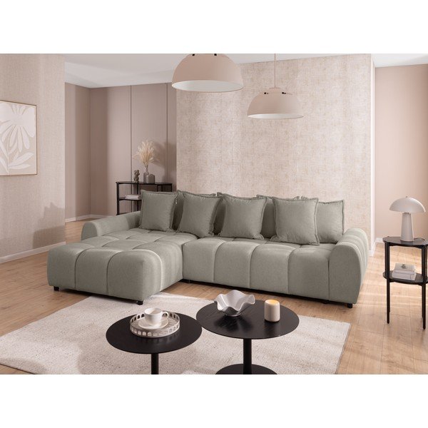 Taupe rohová pohovka (ľavý roh/s leňoškou) Albane  – Ropez-image-1