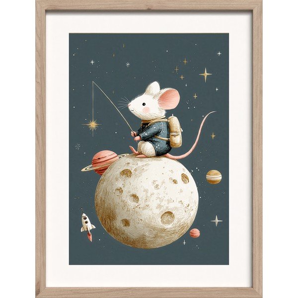Detský obrázok 30x40 cm Astro Mouse – Styler
