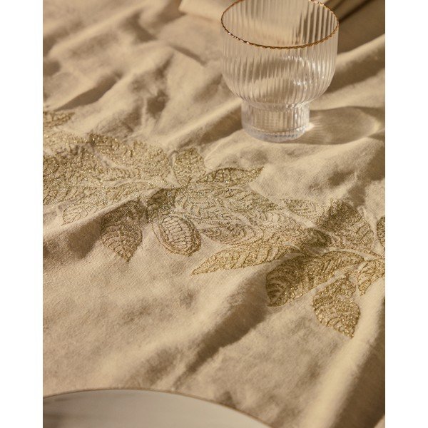 Obrus ​​s prímesou ľanu 150x250 cm Oreti – Kave Home-image-2