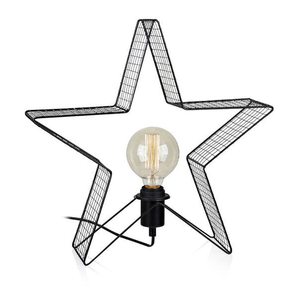 Svietiaca LED dekorácia Markslöjd Holber Star Black