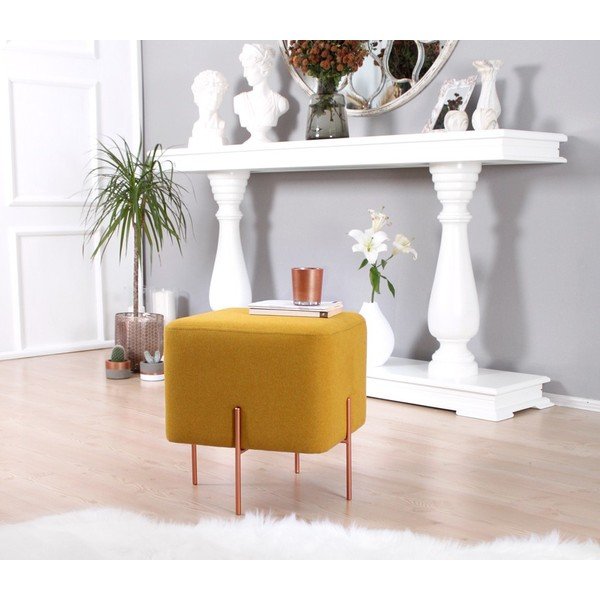 Taburet v horčicovej farbe Copper – Artie-image-2