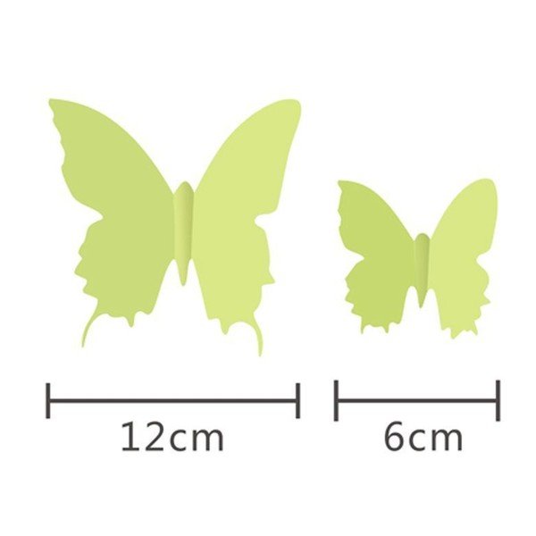 Sada 12 v tme svietiacich 3D samolepiek Ambiance Butterflies-image-3