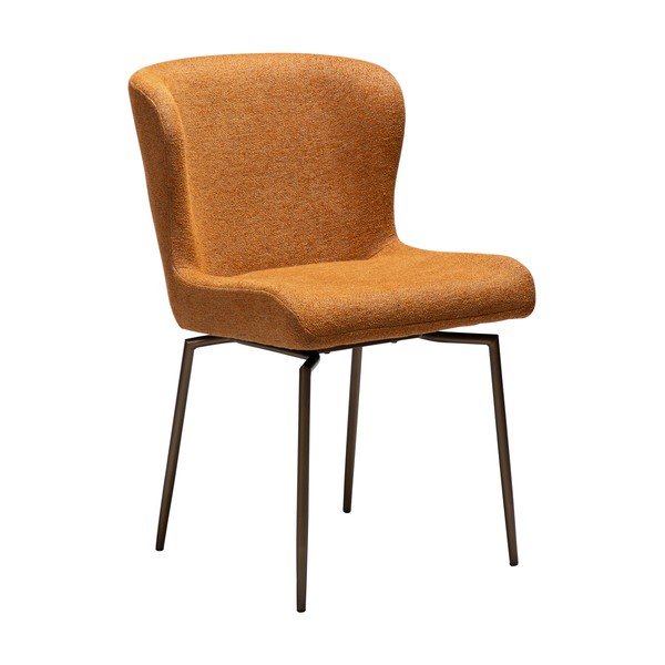 Hnedá čalúnená jedálenská stolička Glam – DAN-FORM Denmark