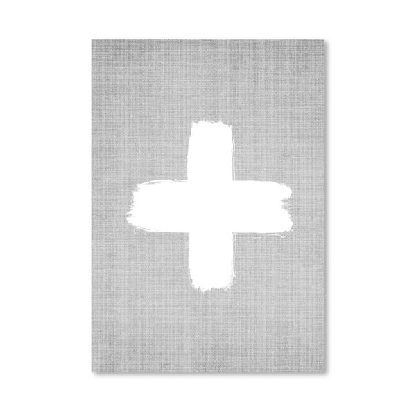 Plagát Cross On Grey