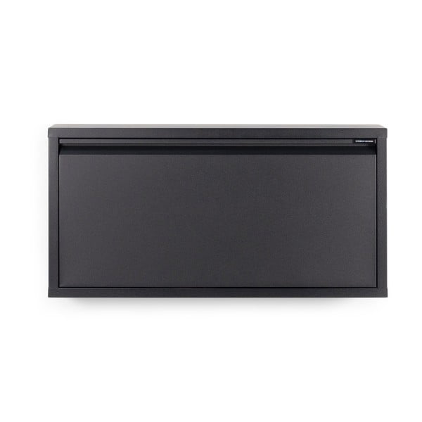 Čierna kovová výklopná skrinka na topánky 75x37,5x12,5 cm Billy – Spinder Design-image-3