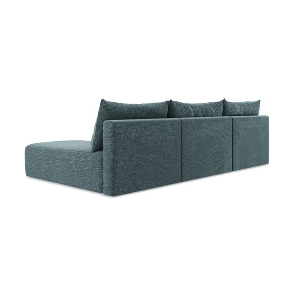 Tyrkysovomodrá rozkladacia/s úložným priestorom rohová pohovka Kalena – Makamii-image-3