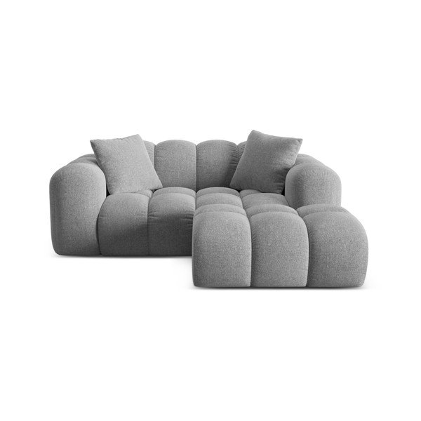 Svetlosivá ženilková rohová pohovka (pravý roh/s leňoškou) Treno – Cosmopolitan Design