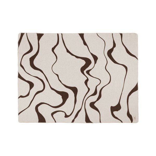 Hnedá/krémovobiela deka 150x200 cm Felu – noo.ma-image-4