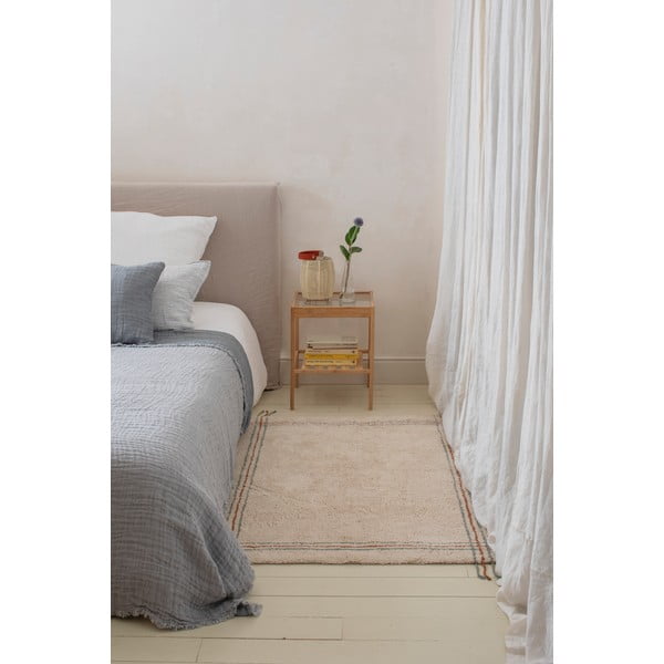 Krémový prateľný ručne tkaný bavlnený koberec 90x130 cm Cuisine Natural – Lorena Canals-image-3