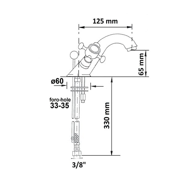 Stojančeková umývadlová batéria v bronzovej farbe Antea – Sapho-image-3