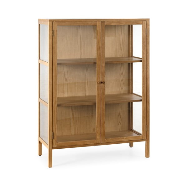 Vitrína v dekore duba v prírodnej farbe 90x126x40 cm Ceci – MOME-image-3