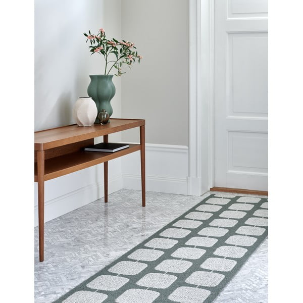 Zeleno-krémový vnútorný a vonkajší behúň 70x300 cm Sten Army – Pappelina-image-3