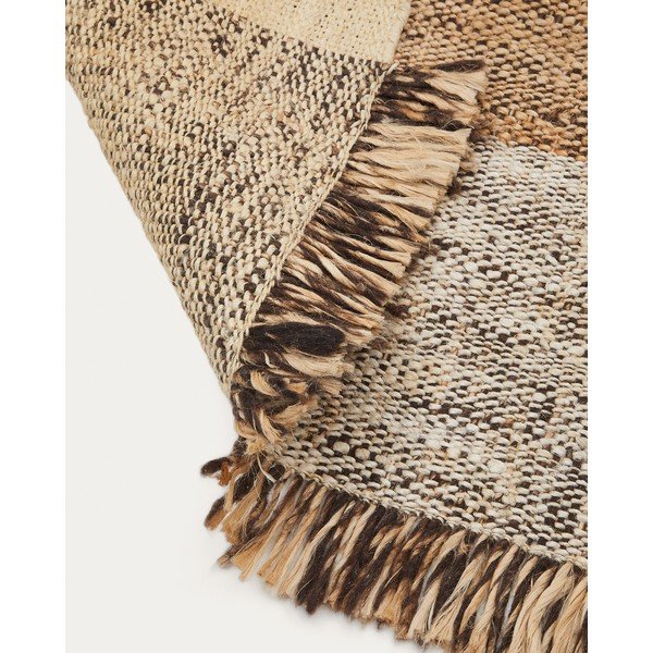 Béžový obojstranný ručne tkaný jutový koberec 160x230 cm Sully – Kave Home-image-3