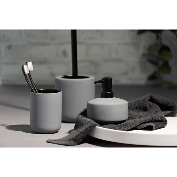 Sivý keramický pohárik na kefky Wenko Avellino-image-2