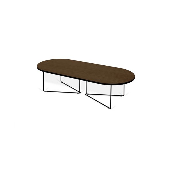 Konferenčný stolík s orechovou dyhou TemaHome Oval-image-2