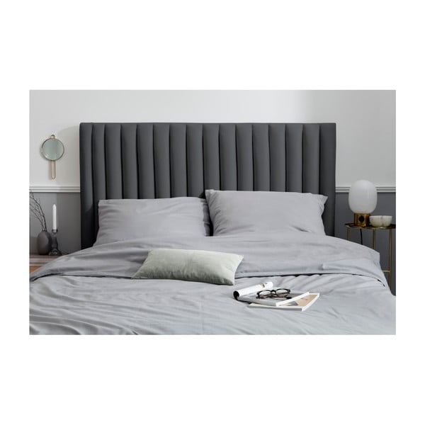 Antracitové čalúnené čelo postele 160x120 cm NJ - Cosmopolitan Design-image-3