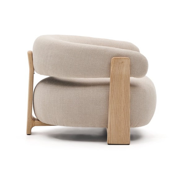 Béžové ženilkové kreslo Granite – Kave Home-image-3