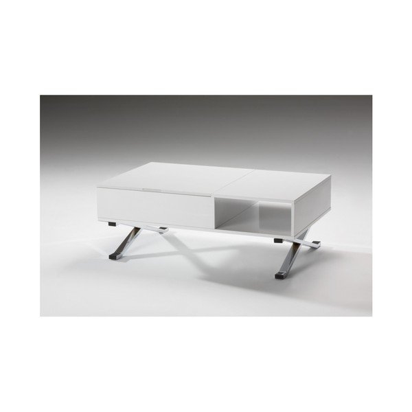 Biely konferenčný stolík s vysúvacou doskou Marckeric Manila-image-1