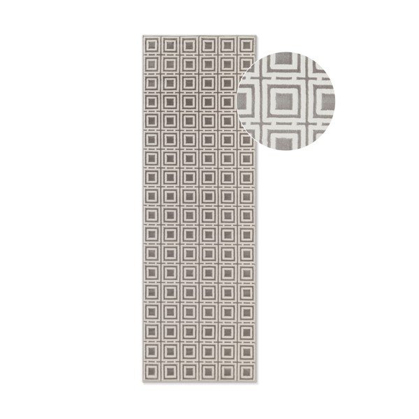 Sivo-krémový behúň 80x240 cm Perles Howlite – Elle Decoration