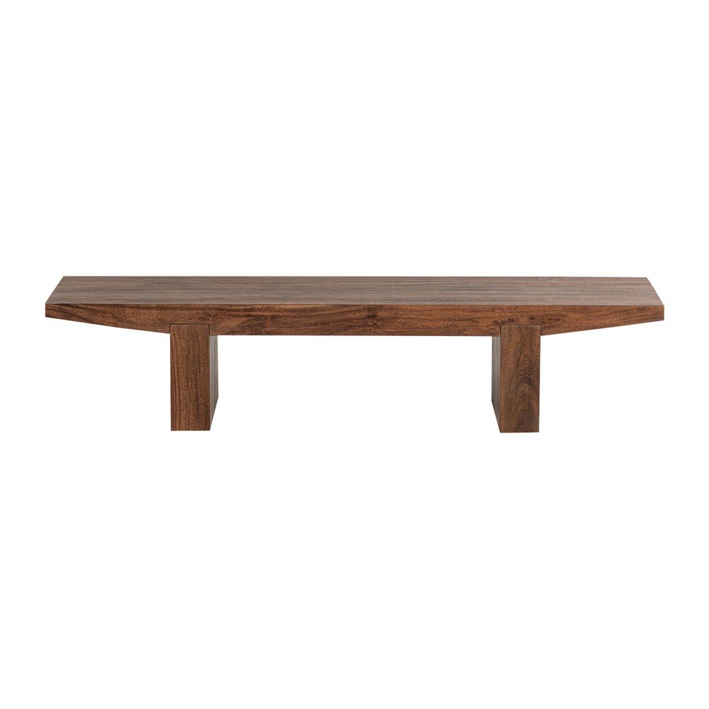 Konferenčný stolík z masívu akácie v tmavo prírodnej farbe 48x152 cm Eron – WOOOD