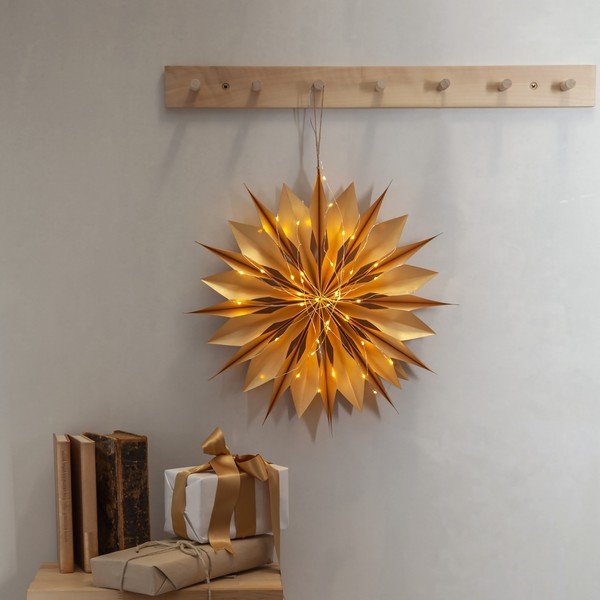 Svetelná dekorácia s vianočným motívom v zlatej farbe Flinga – Star Trading-image-1