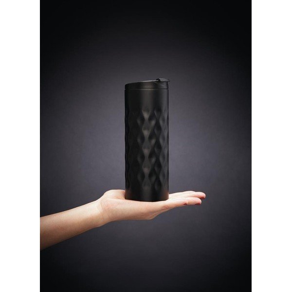Čierny termohrnček XD Design Geometric, 350 ml-image-1