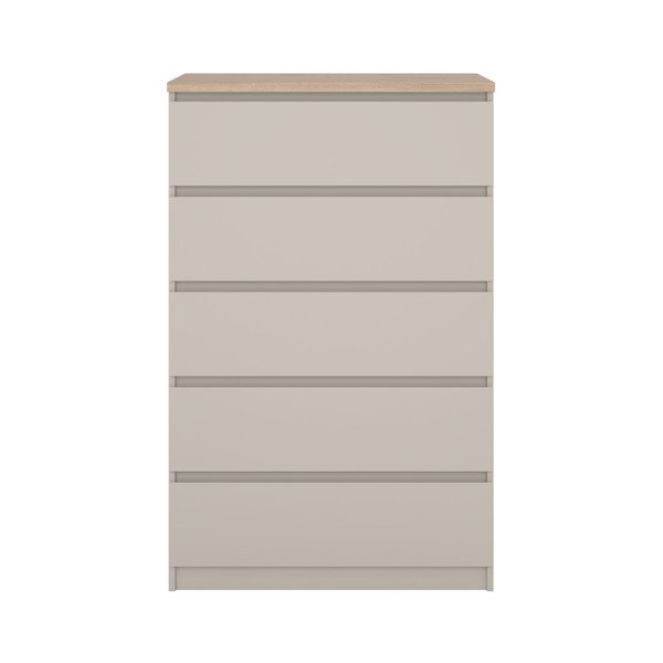 Krémovobiela komoda 77x121x50 cm Naia – Tvilum-image-2