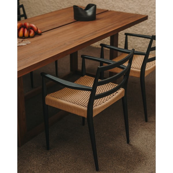 Jedálenský stôl z tíkového dreva v prírodnej farbe 100x220 cm Sashi – Kave Home-image-2