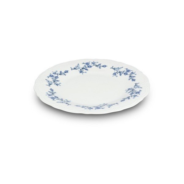 Biely/modrý servírovací porcelánový tanier ø 32 cm Retro – BonBistro-image-3