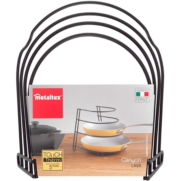 Čierny stojan na panvice Metaltex Canyon Lava-image-3