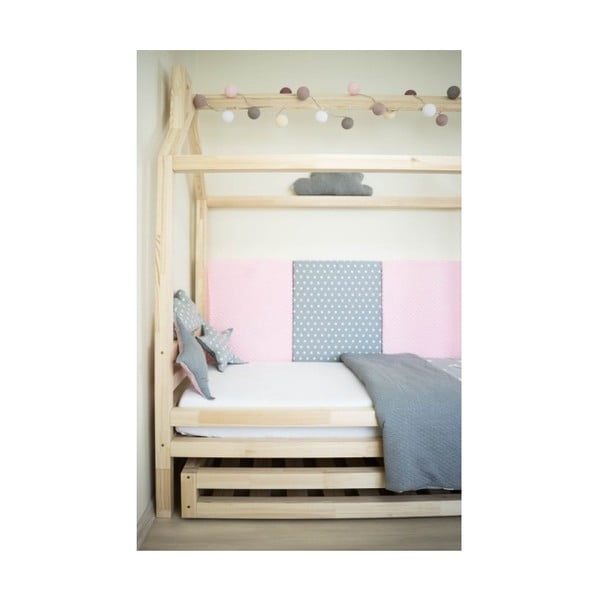 Detská biela posteľ zo smrekového dreva Benlemi Happy, 90 × 200 cm-image-2