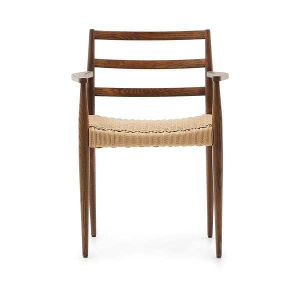 Jedálenská stolička z dubového dreva v hnedo-prírodnej farbe v súprave 2 ks Analy – Kave Home-image-4