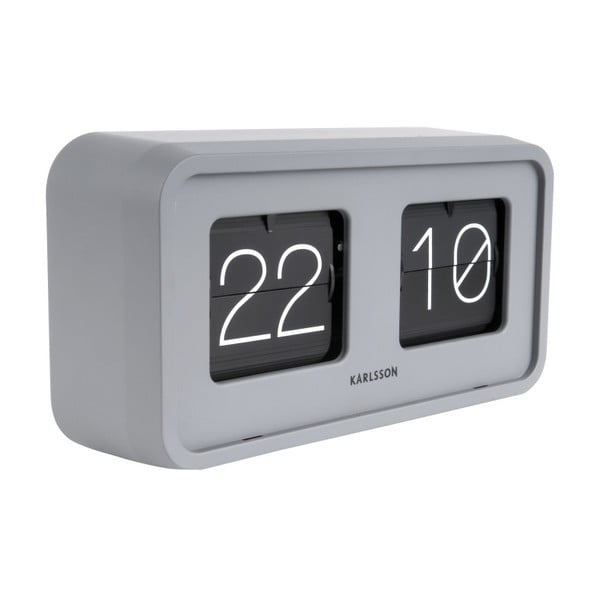 Sivé stolové hodiny Karlsson Bold Flip-image-4