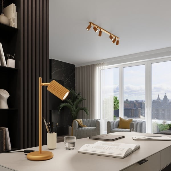 Bodové svietidlo v zlatej farbe 6,5x81 cm Gleam – Sollux-image-4