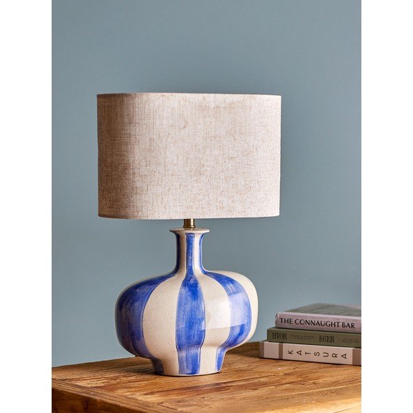 Keramická stolová lampa s textilným tienidlom (výška  46 cm) Alida – Bloomingville-image-4
