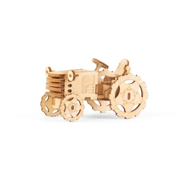 3D drevené puzzle s motívom traktoru Kikkerland Tractor