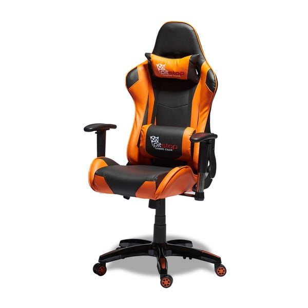 Čierno-oranžová kancelárska stolička Furnhouse Gaming