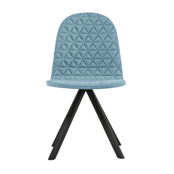 Svetlomodrá stolička s čiernymi nohami IKER Mannequin Triangle