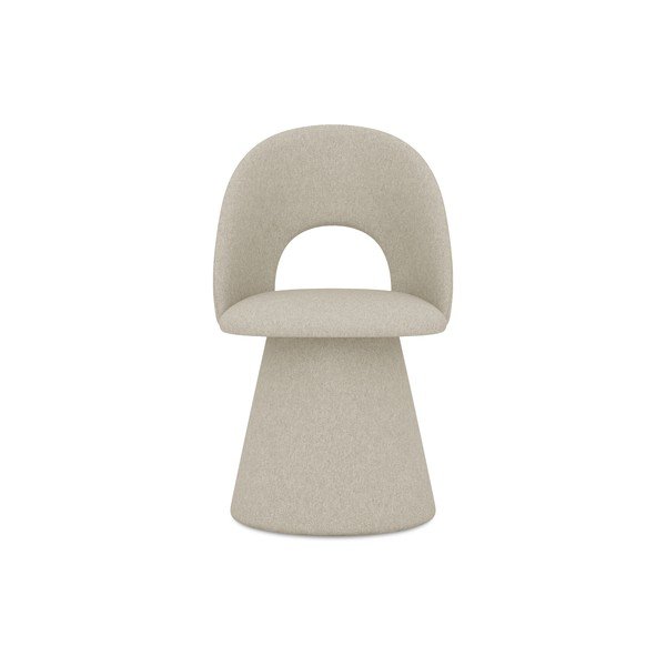 Béžové čalúnené jedálenské kreslo Kalo – Makamii-image-1