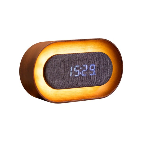 Digitálny budík Lumos Walnut – Gingko-image-2