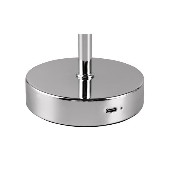 LED stmievateľná stolová lampa v lesklo striebornej farbe (výška 30 cm) Jeff – Reality-image-4