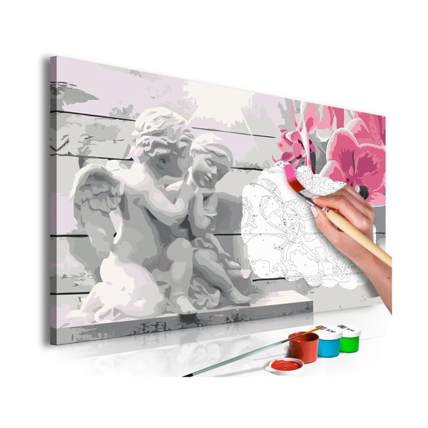 DIY set na tvorbu vlastného obrazu na plátne Artgeist Orchid Angels, 60 × 40 cm