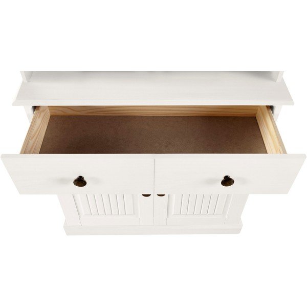 Biely kredenc z borovicového dreva 181x34 cm Mille – Støraa-image-3