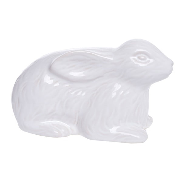 Biela keramická dekoratívna soška Ewax Fuzzy Rabbit