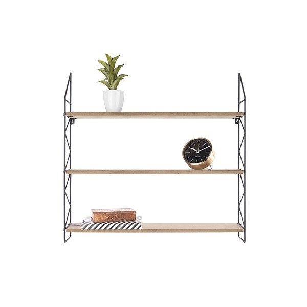 Kovový regál s drevenými policami PT LIVING Zig Zag-image-2