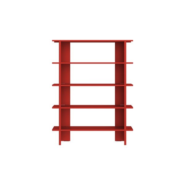 Červená kovová knižnica 120x156x37 cm Hes – noo.ma-image-2