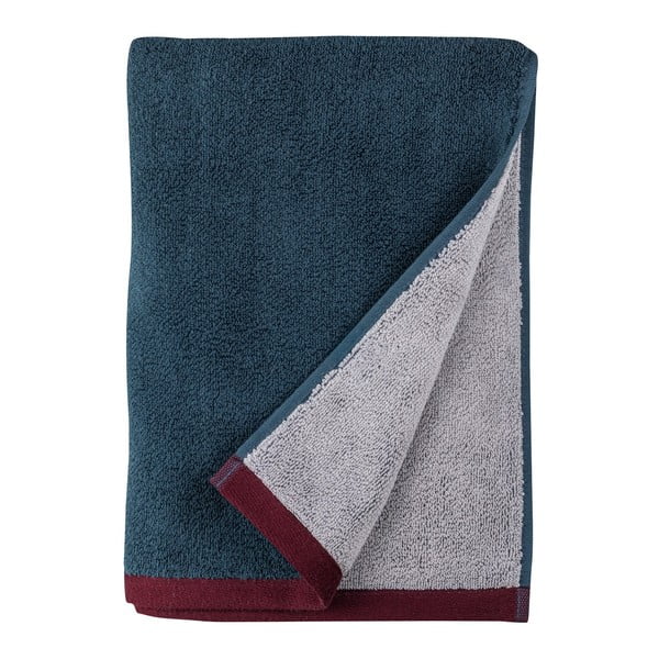 Tmavomodré/sivé froté uteráky v súprave 2 ks z Bio bavlny 40x55 cm Soft – Mette Ditmer Denmark