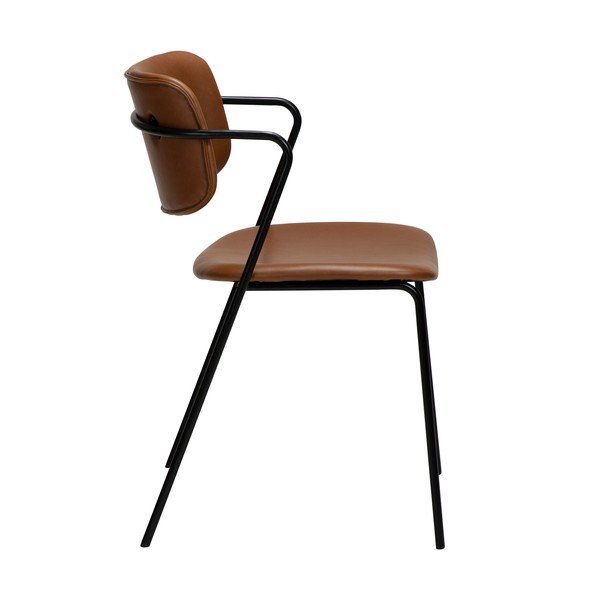 Hnedá stolička z imitácii kože DAN-FORM Denmark Zed-image-1