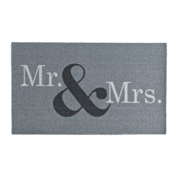 Sivá rohožka Zala Living Design Mr and Mrs, 50 × 70 cm